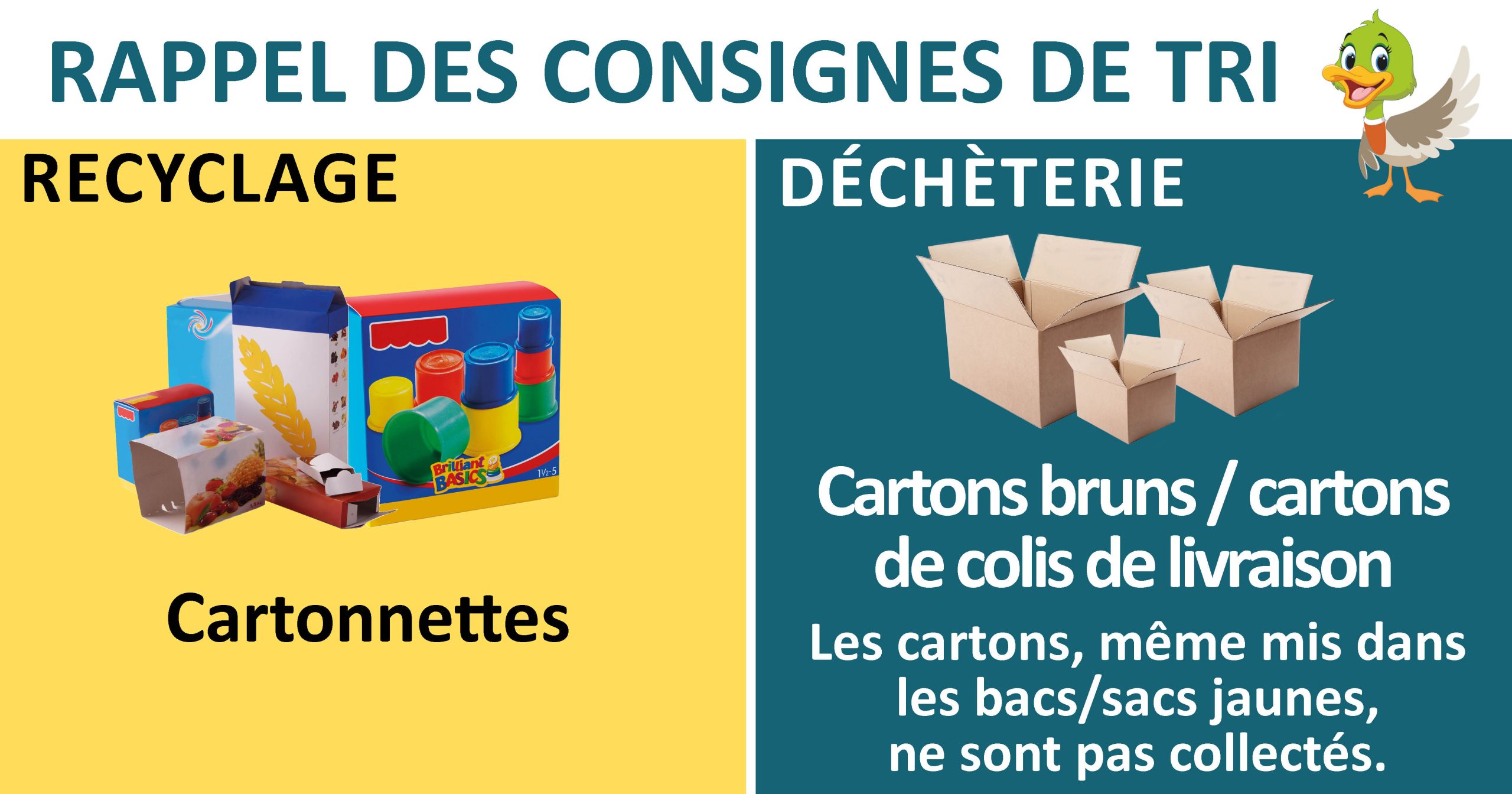 Consigne de tri : les cartons bruns, c’est à la déchèterie