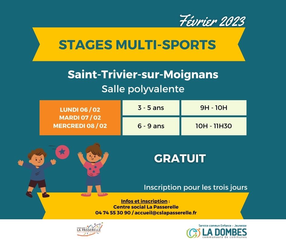 Occupez vos enfants, avec les stages multi-sports