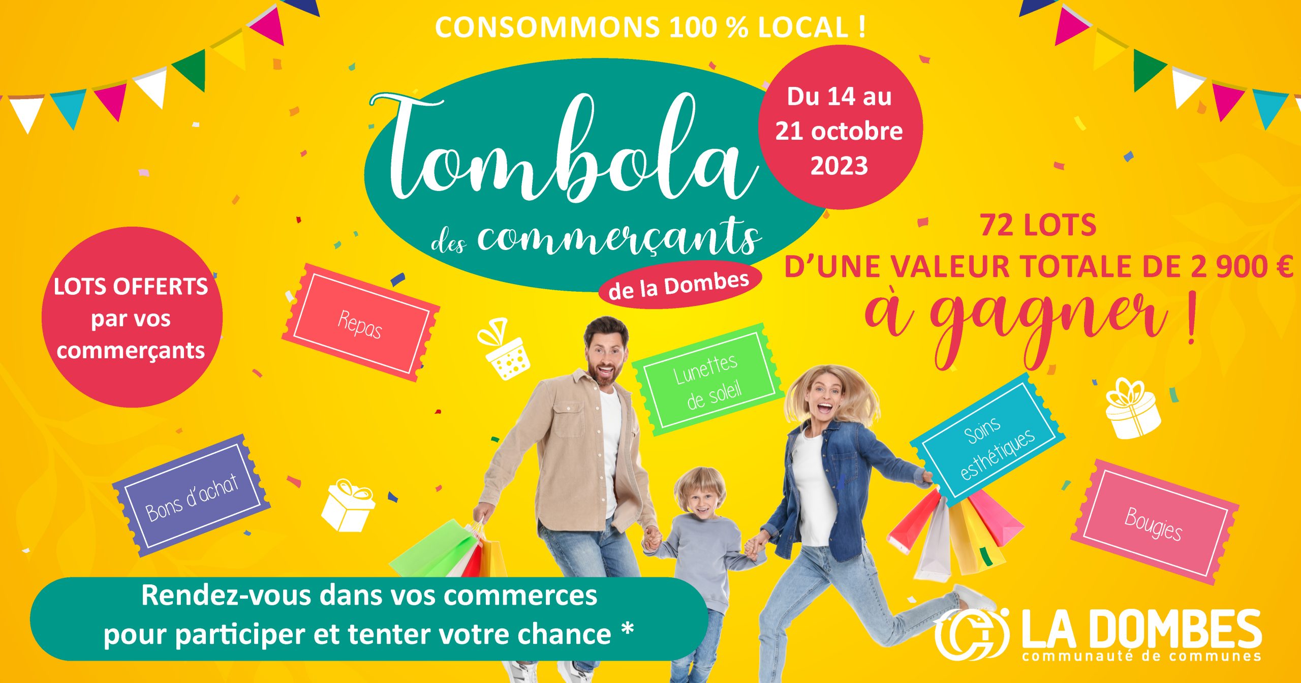 Découvrez les noms des gagnants à la Tombola des commerçants de la Dombes