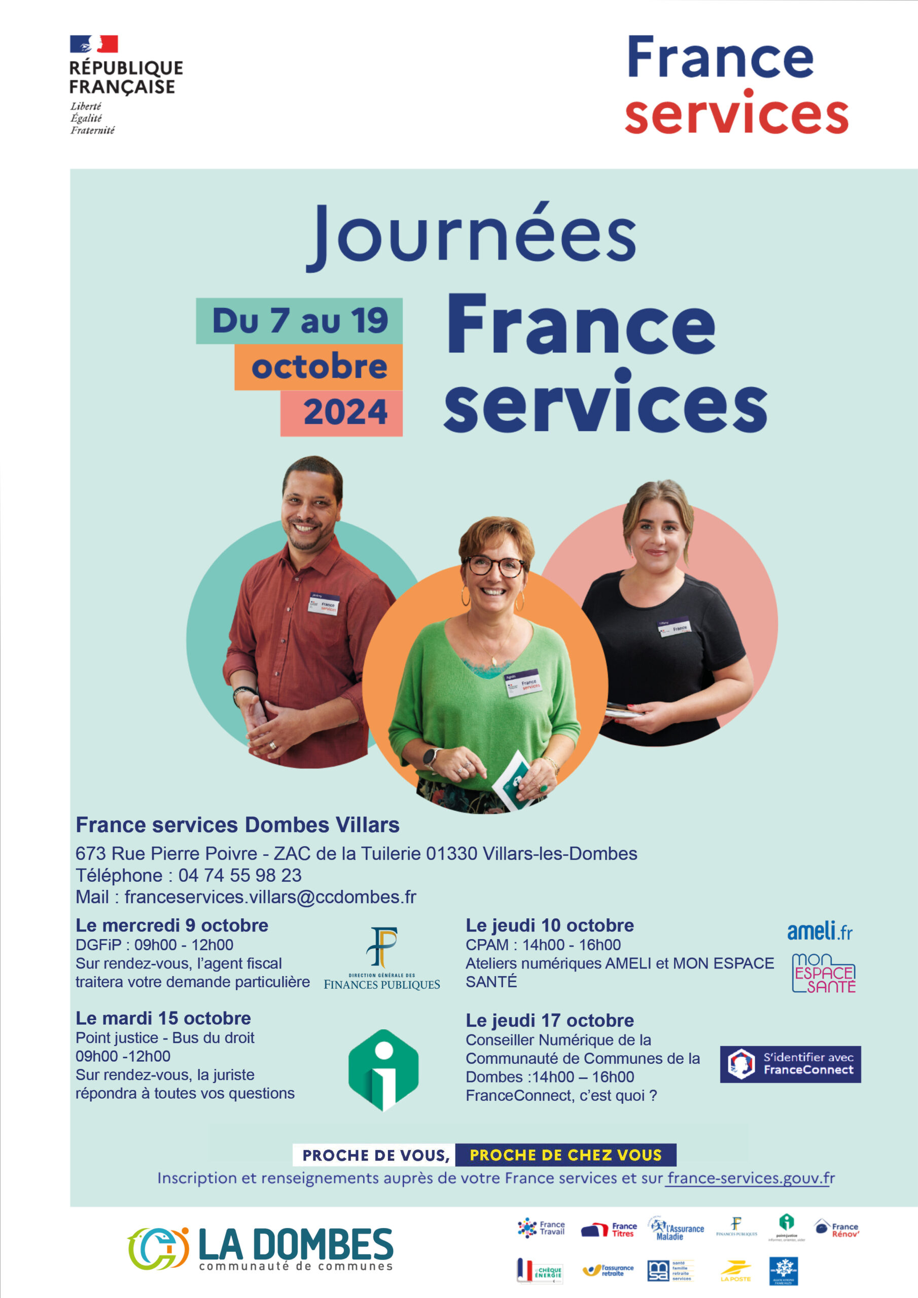 Journées Portes Ouvertes : découvrez France services Dombes Villars