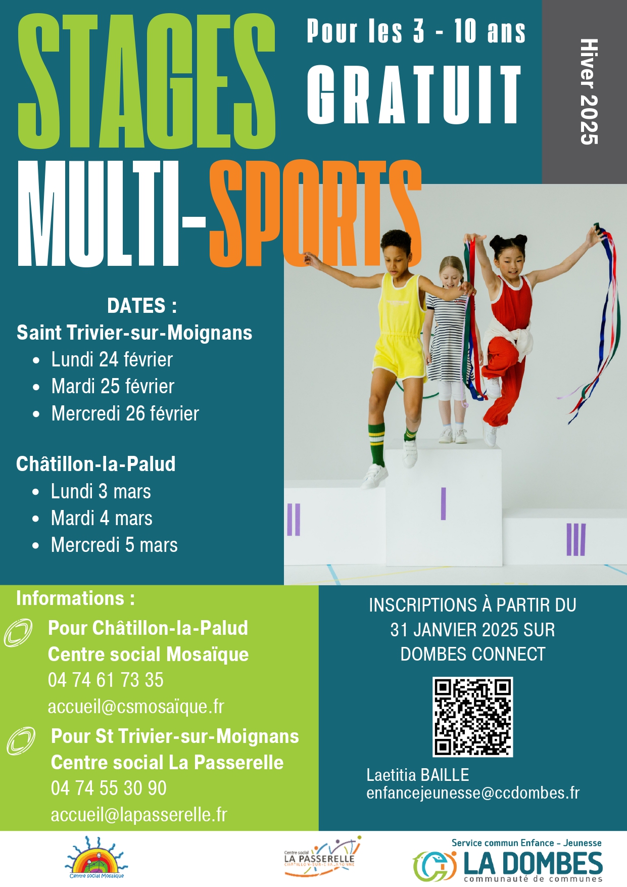 Pour les vacances, pensez aux stages multi-sports