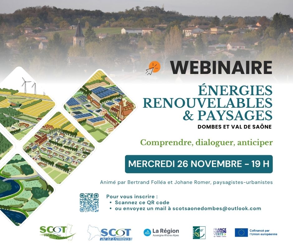 Participez au webinaire « Paysages et énergies renouvelables dans la Dombes »